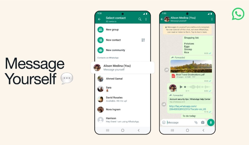 Whatsapp Lanza Una Función Message Yourself Que Hace Que Sea Más Fácil Enviarse Mensajes A Uno 4983